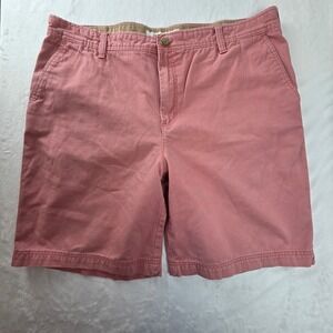 IZOD Saltwater Mens 40 Pink Chino Shorts Classic Fit 100% Cotton 10.5 Inseam